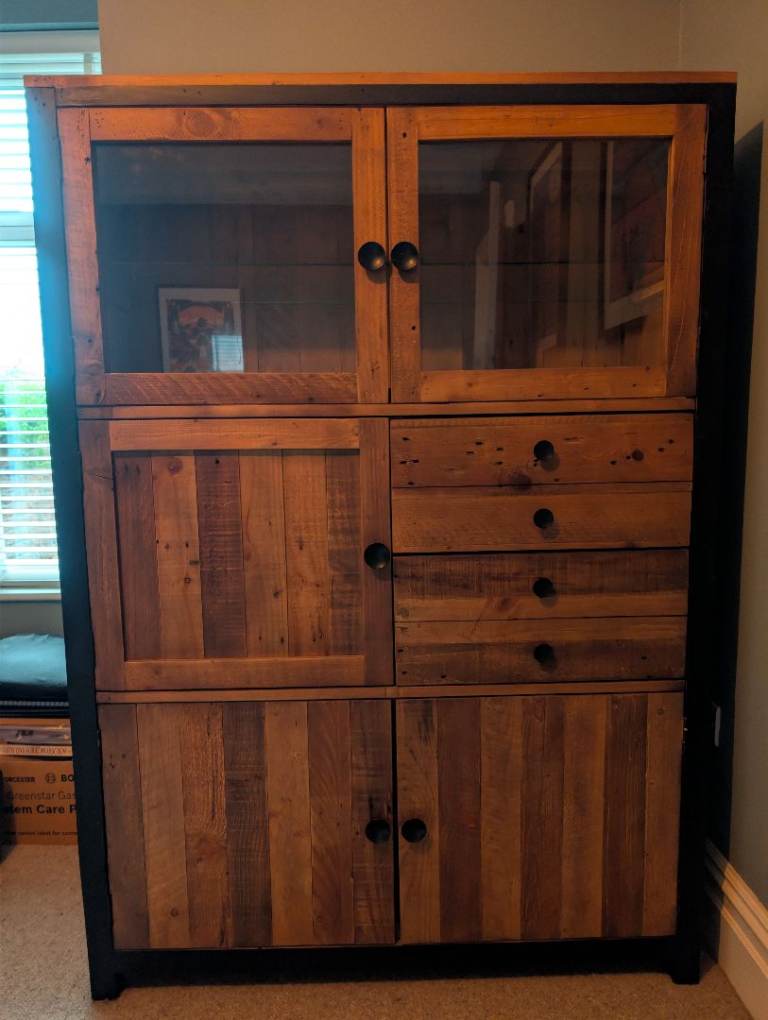 Industrial Style Reclaimed Wood Cabinet