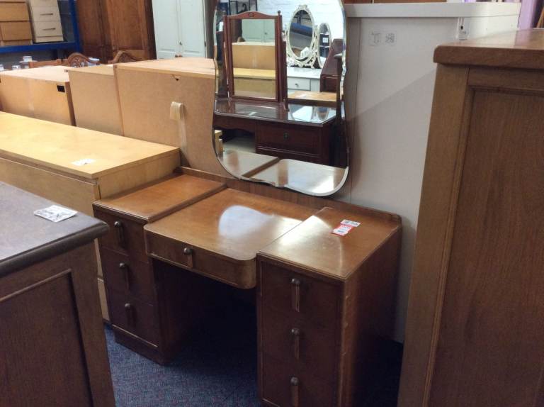 Vintage Wooden Dressing Table with Mirror #66036 £75.00