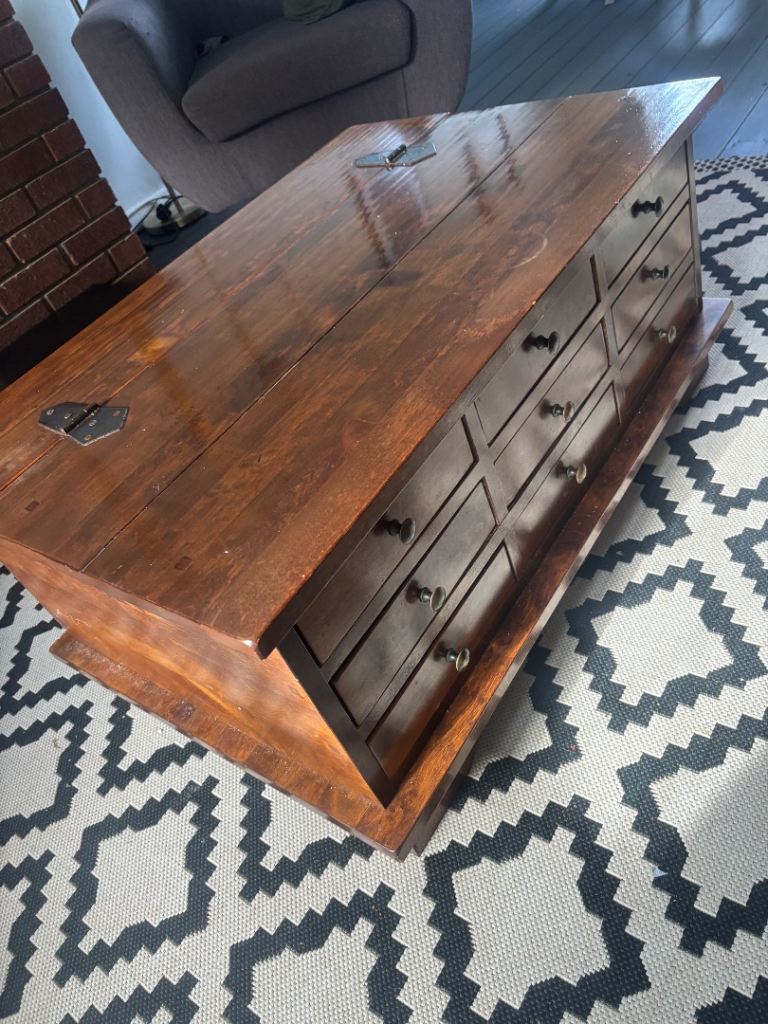 Laura Ashley garret 9 draw coffee table.