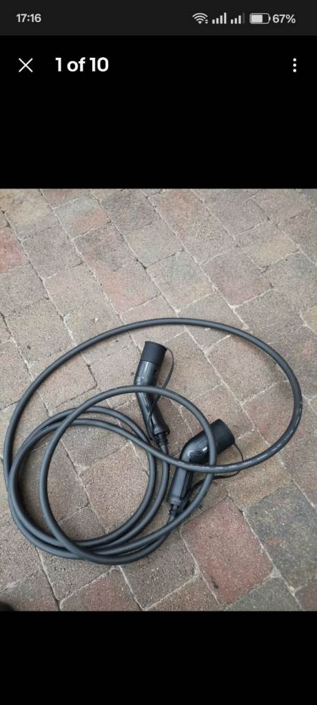 Ev charger cable 3 phrase 22kw 5 m black