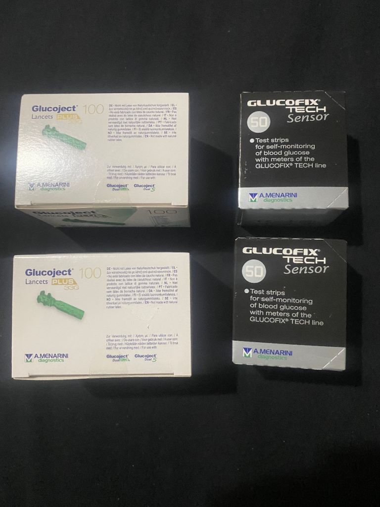 Glucoject lancets, Glucofix sensors