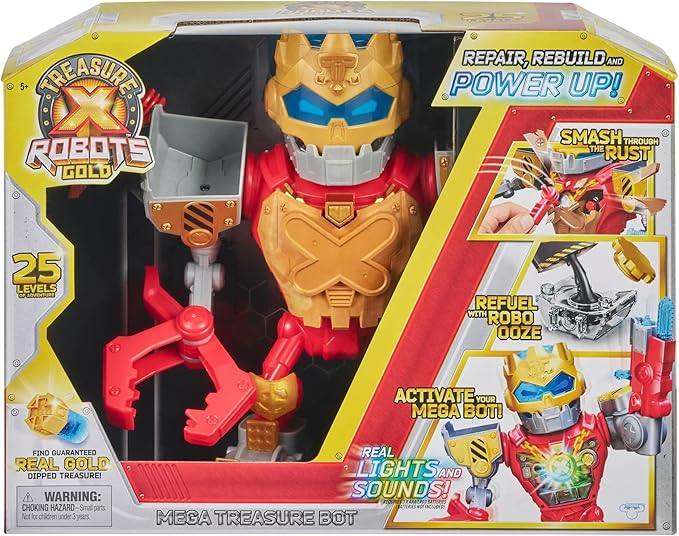 TREASURE X Robots Gold - Mega Treasure Bot with Real Lights and Sounds & Dino