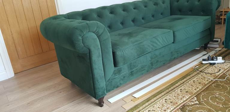  Habitat 3 Seater Velvet Sofa