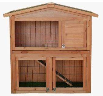 GUNINEA PIG/ RABBIT HUTCH & play areas - was £190 new Incl. ext. fabric rain cover and accessories 
