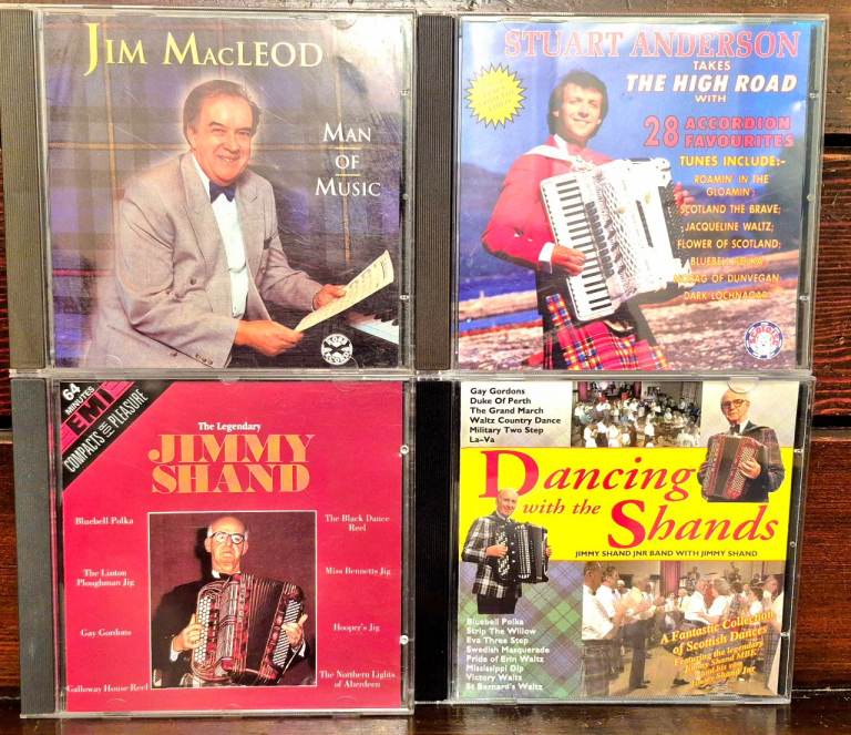 Eight traditional Scottish music CDs 