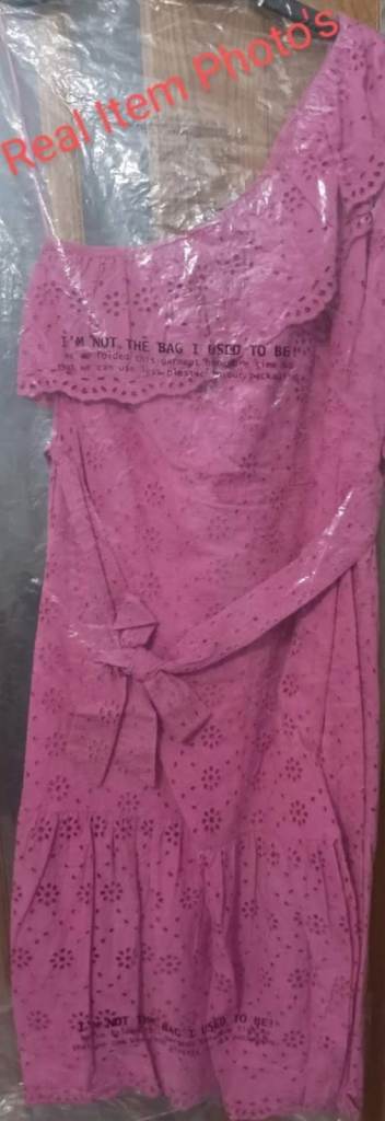 BNWT Jo by Joanna Hope Pink One shoulder broderie Dress Summer Size UK 14 Bridal New.