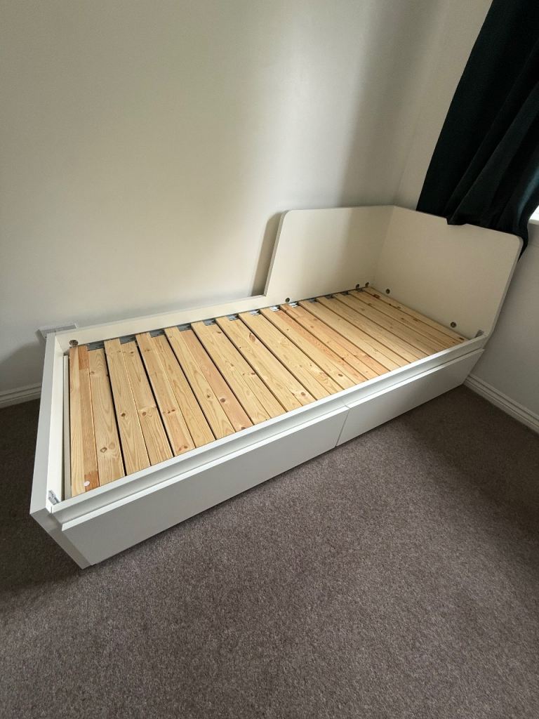 IKEA FLEKKE Day-bed Frame with 2 Drawers – White