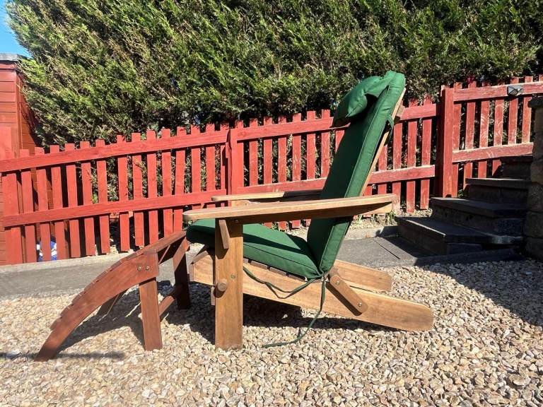 Adirondack Garden Chair, Footstool, cushion and cover