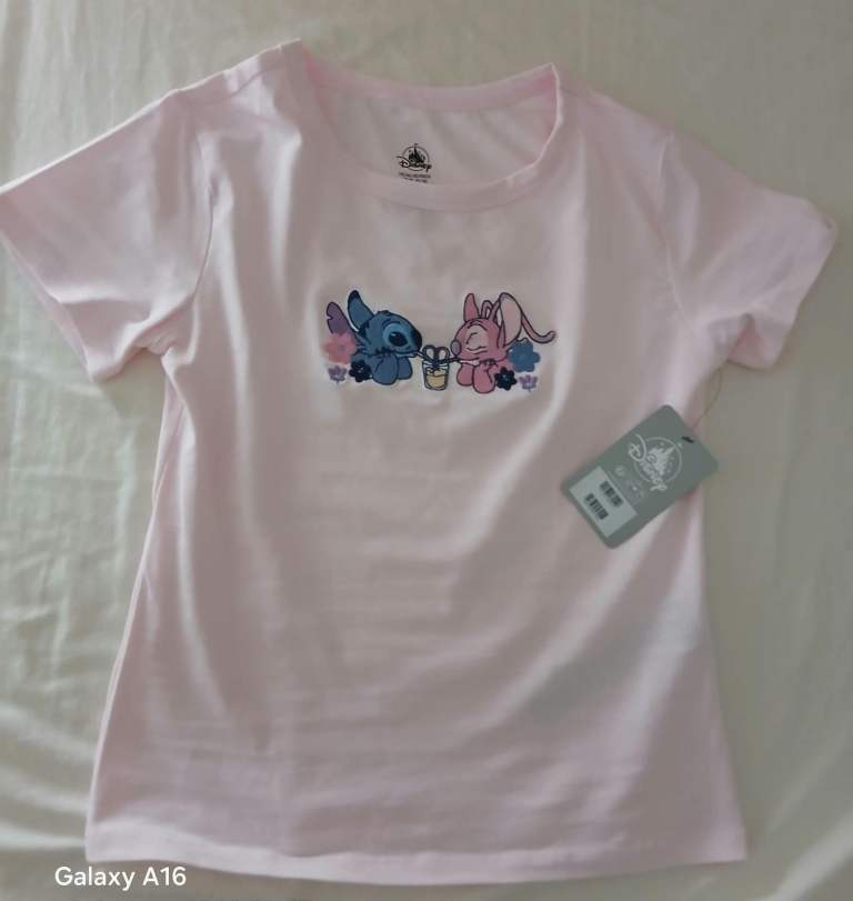 Disney T-Shirt Stitch & Angel, American size Women XS with beautiful embroidery