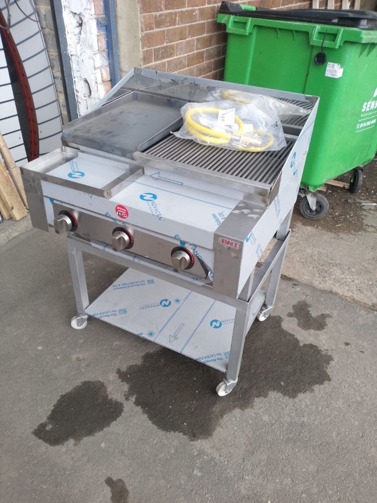 3 burner gas grill griddle charcoal grill new