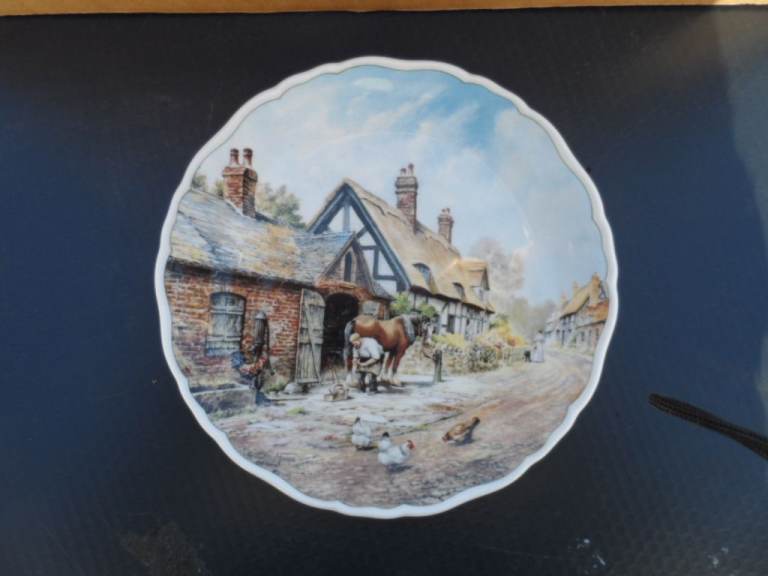Vintage Royal Doulton Cabinet Display Plate - 1989 "Village Life''