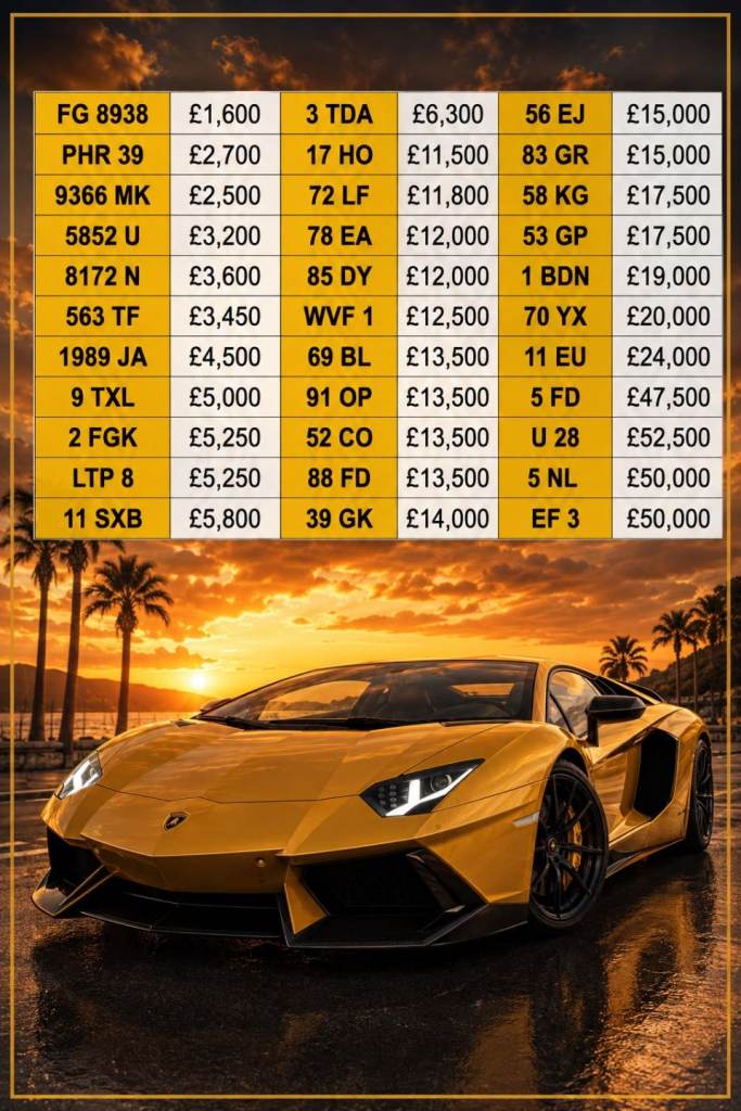 Cherished number plate personalised private registration 