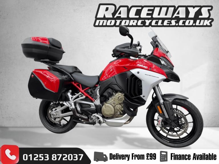 DUCATI MULTISTRADA V4S 2022 22 REG 24,455 MILES RED USED MOTORCYCLE 1158CC