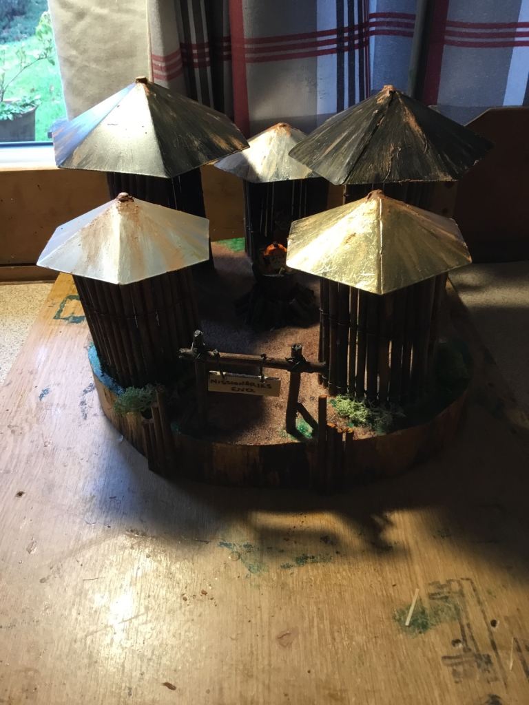 Bird table and feeder.