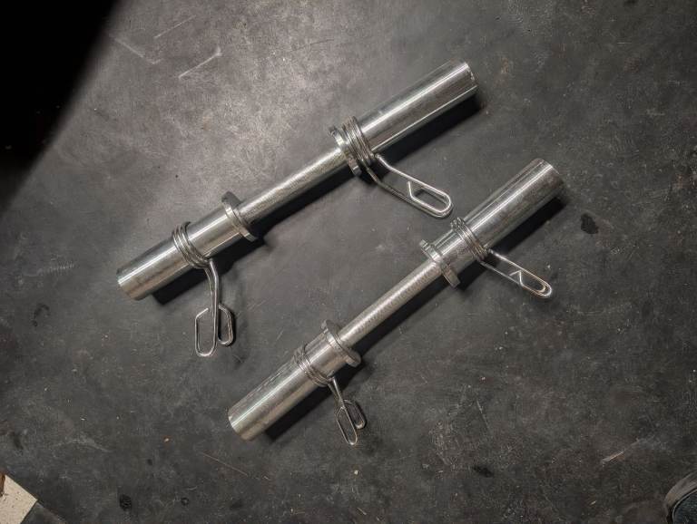 Olympic loadable dumbells.