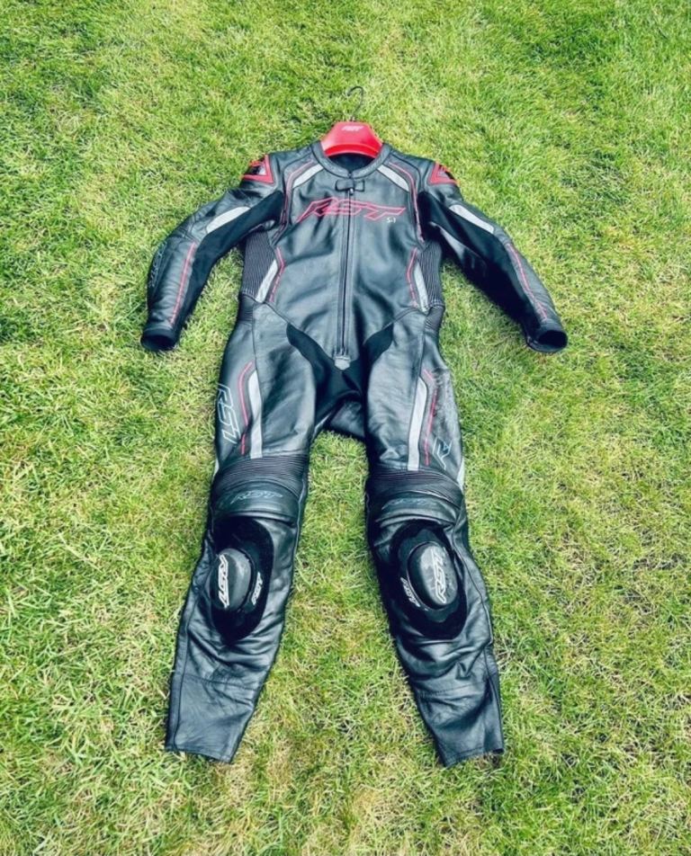 RST S1 1 Piece Leather Suit - Black / Red Racing Street Riding