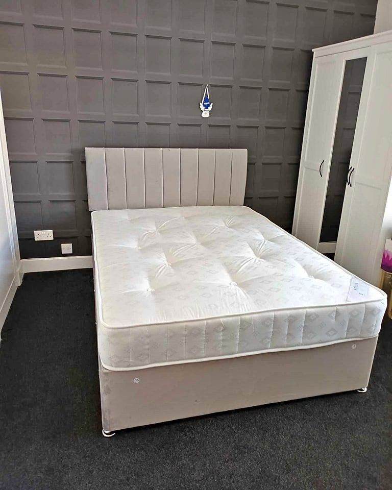 image for ]] Divan Double (Single / King Size) Bed With Mattress - CLEARANCE SALE ON BRAND NEW  ]]