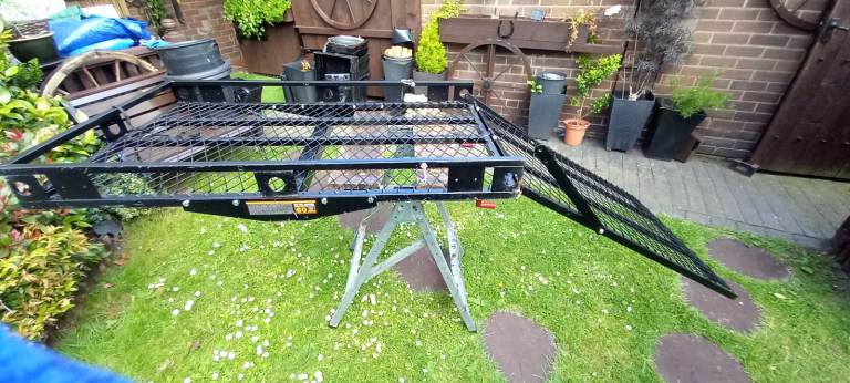 Black Metal Car mobility scooter Rack with Rear Ramp – Good Condition