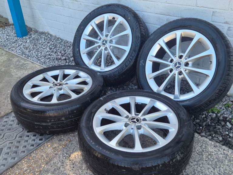 🌟Genuine Mercedes 17 inch alloy wheels 5x112 with TYRES 7M++ A B C VITO VIANO 