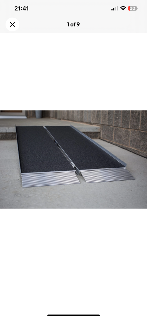 EZ-Access Suitcase Singlefold Portable Ramp  with an Applied Slip-Resistant Surf Rrp $352