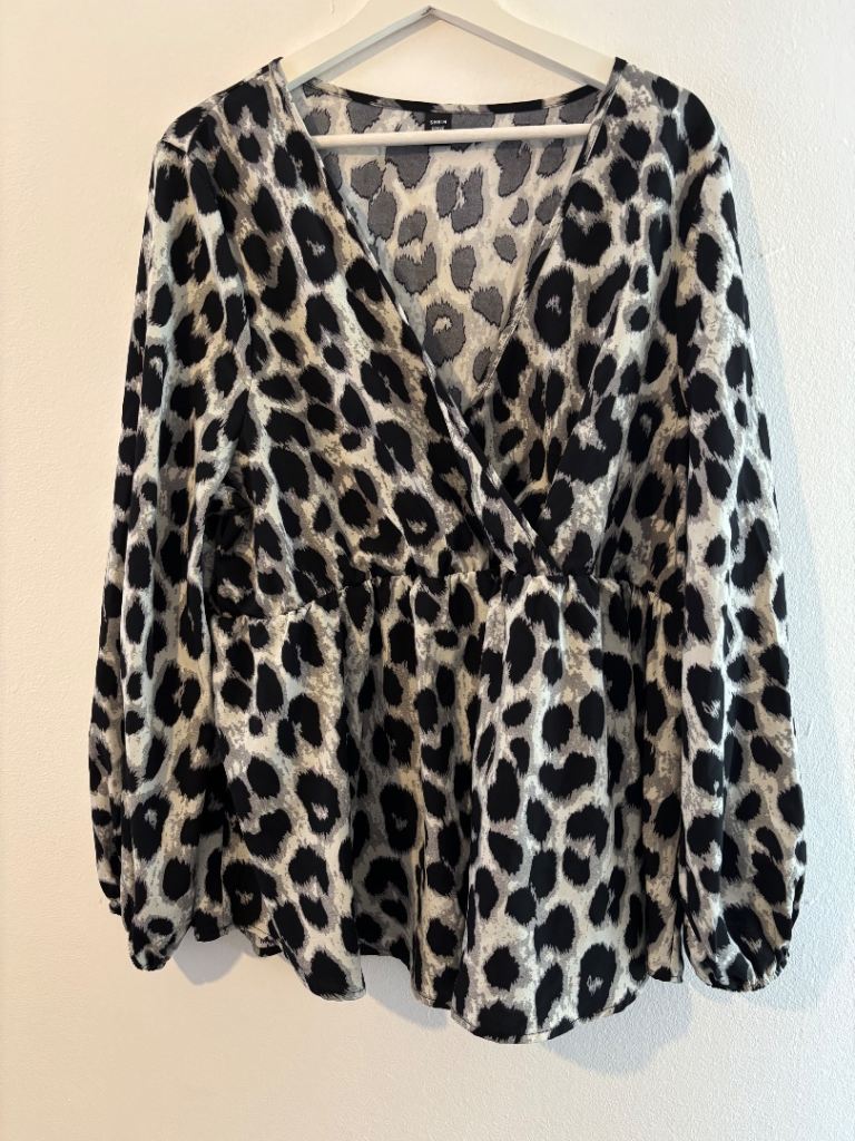 SHEIN Curve Leopard Print Blouse – Size 3XL