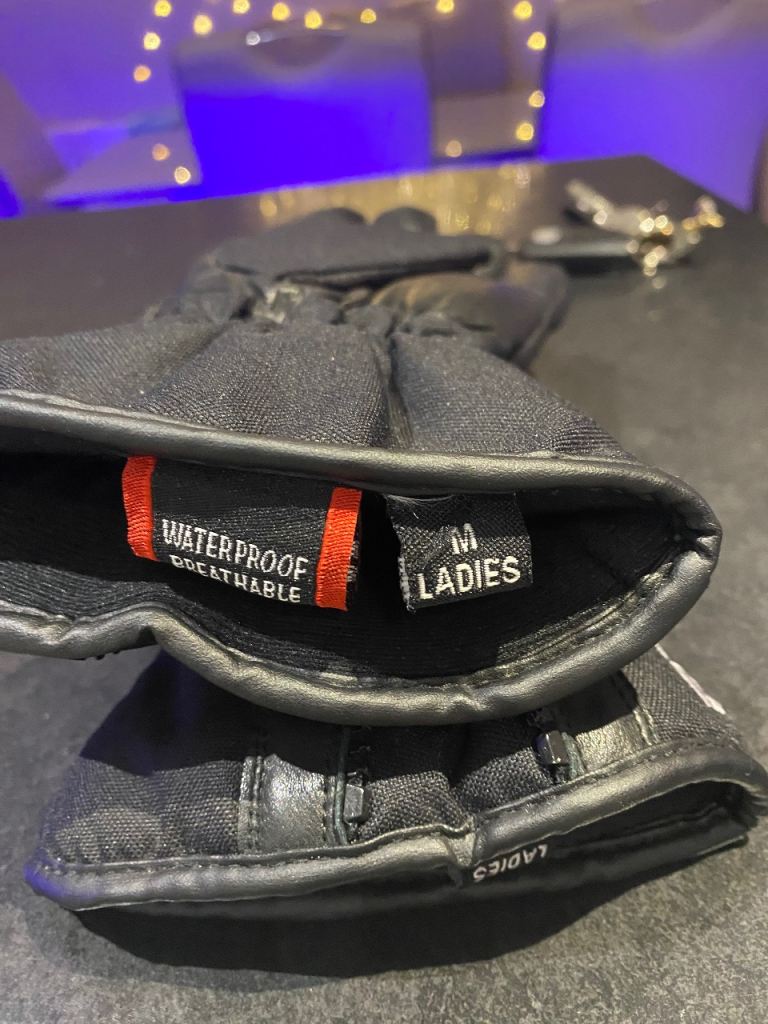 Ladies new black motorcycle gloves