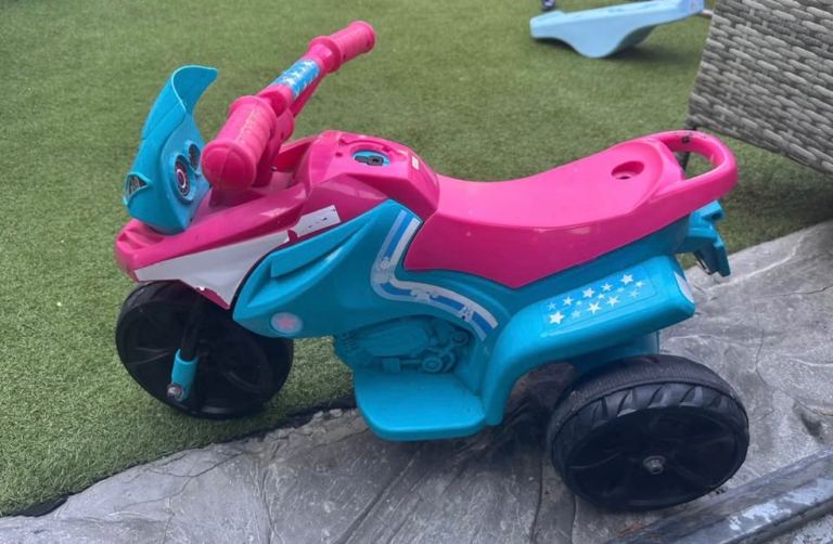Kids Pink and Blue Ride-On Tricycle Toy