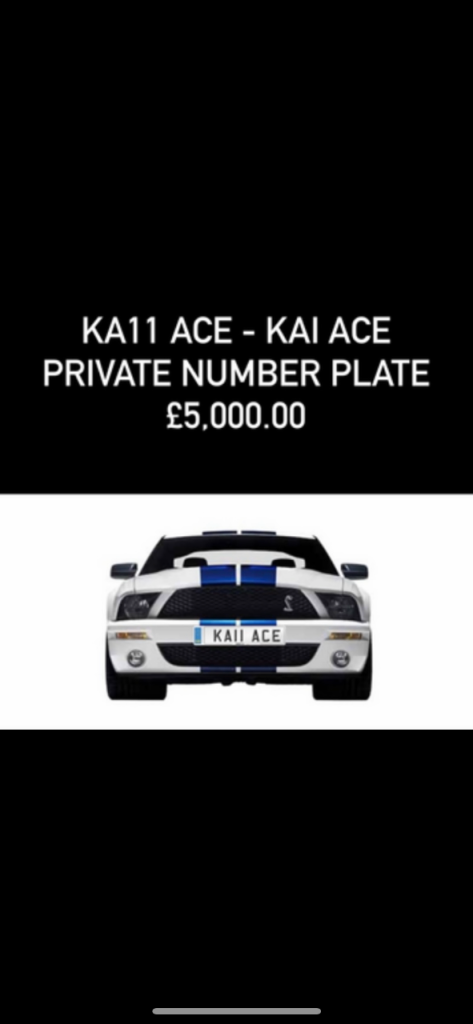 PRIVATE REGISTRATION PLATE NUMBERS