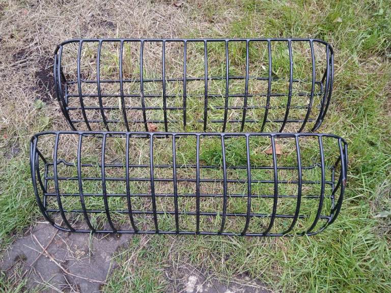 2 x large hanging wall mounted flower planters / troughs