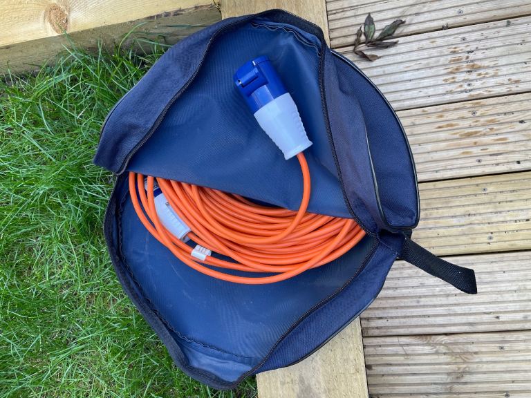 Caravan cable and storage bag