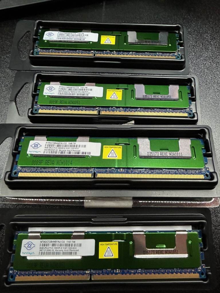Nanya 8GB 2Rx4 DDR3 PC3-10600R 1333Mhz Server Memory RAM NT8GC72B4NB1NJ-CG