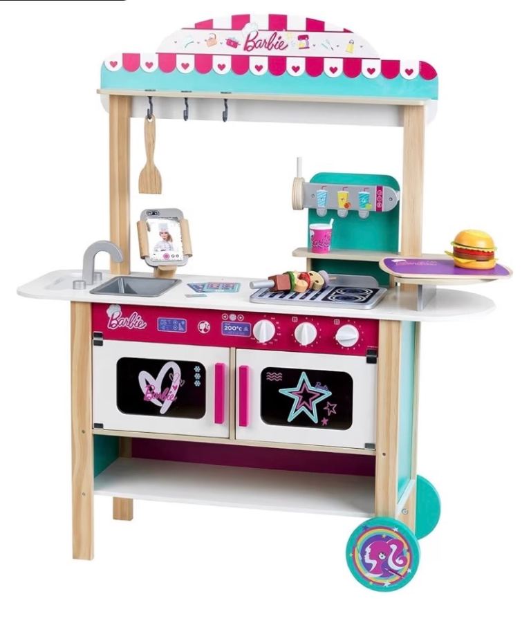 Theo Klein 7324 Barbie Restaurant Bistro MDF Wooden Playset – 106 cm Multicolour