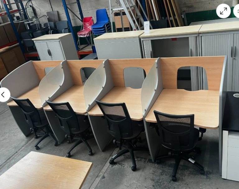 4-Person Call Centre/Office Desk Pod, Offices, Workspace,