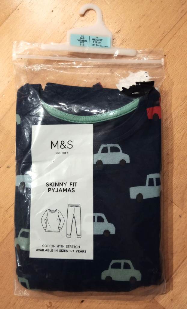 Brand New M&S boys pyjamas size 5-6 years old(116cm)