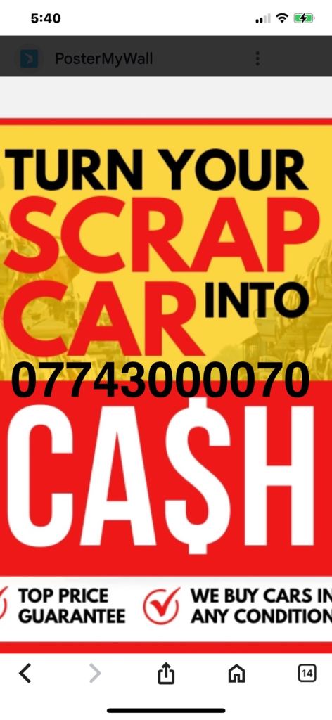 Huddersfield scrap vehicle buyer always 