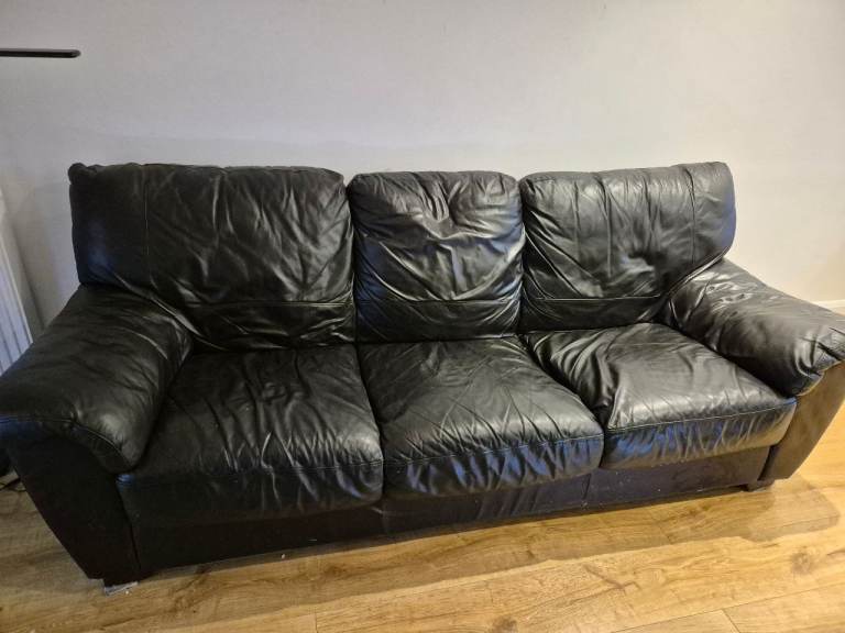 3 seater leather sofa FREE