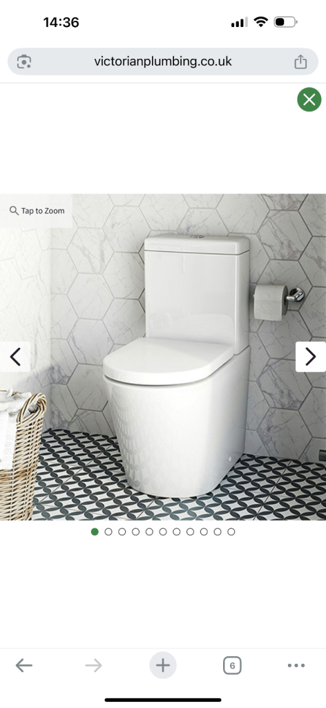 Mode Tate Rimless Close Coupled Toilet with Soft Close Seat