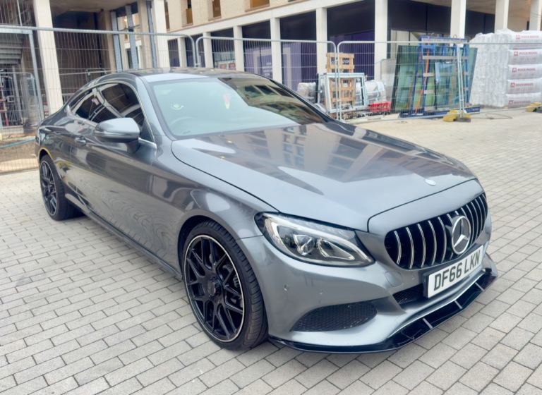 66 PLATE MERCEDES C200 COUPE SPORT GREY AUTOMATIC LOW MILES ONLY 56,000 MILES