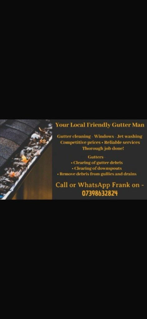 Gutter cleaning jet washing window cleaning driveway and patio cleaning  services 