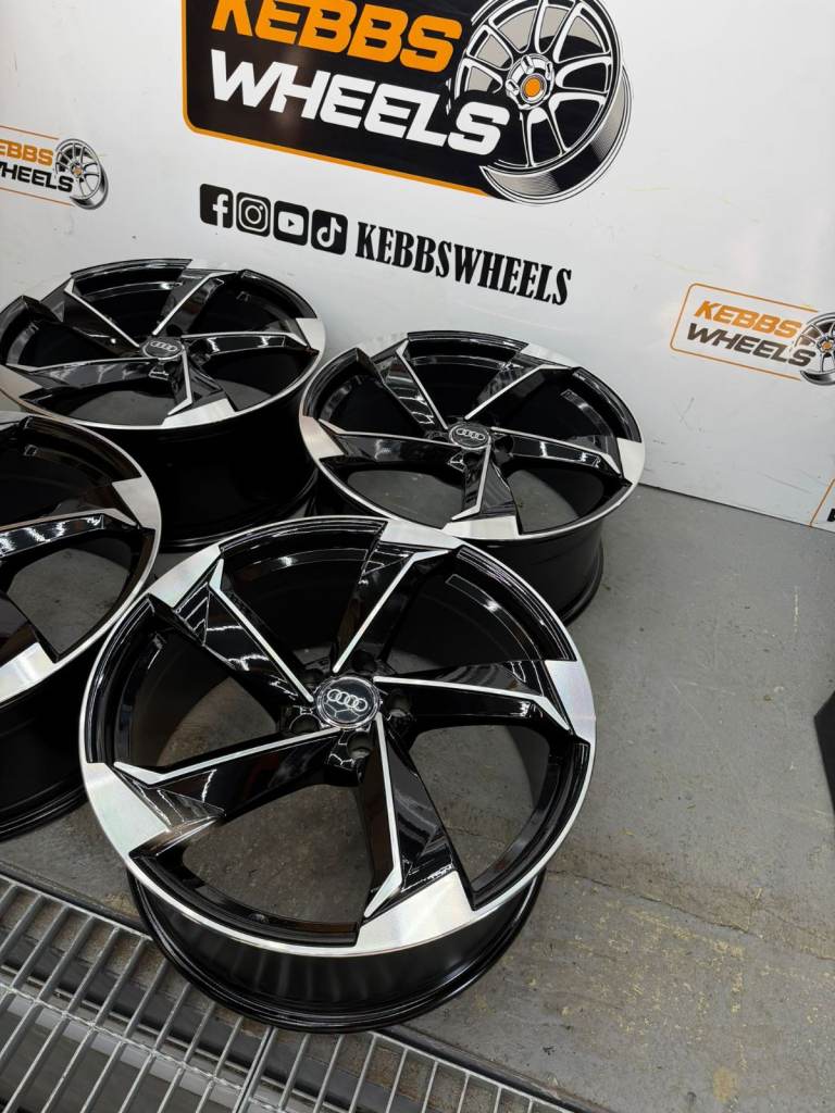 20" AUDI RS ROTOR STYLE ALLOY WHEELS A4 A5 A6 A7 A8 S4 S5 S6 Q3 Q5 VW GOLF R GTI TT A3