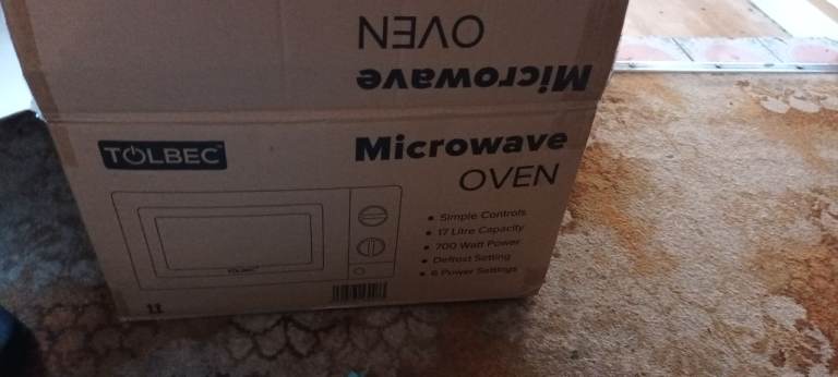 TOLBEC Microwave Oven – Brand New in Box white