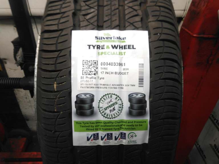 275 55 R17 109v Triangle Advantex Suv 7mm Partworn Pressure Tested Tyre