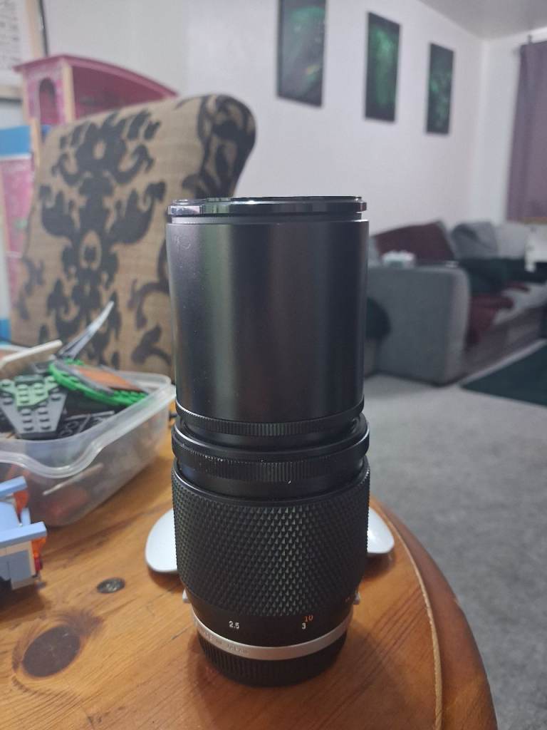 Vintage Camera Lens - Black, Good Condition 200m