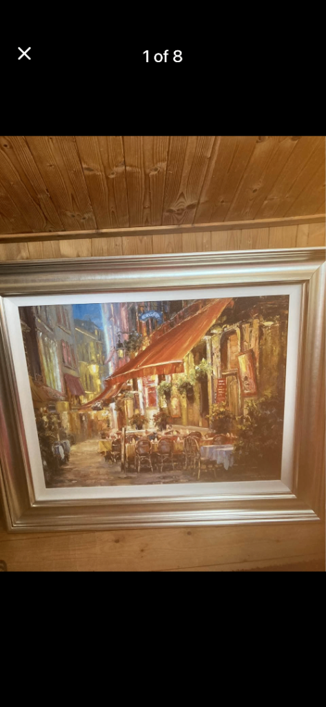 Large French cafe print