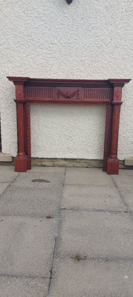 Wooden Fireplace Surround with Mantlepiece