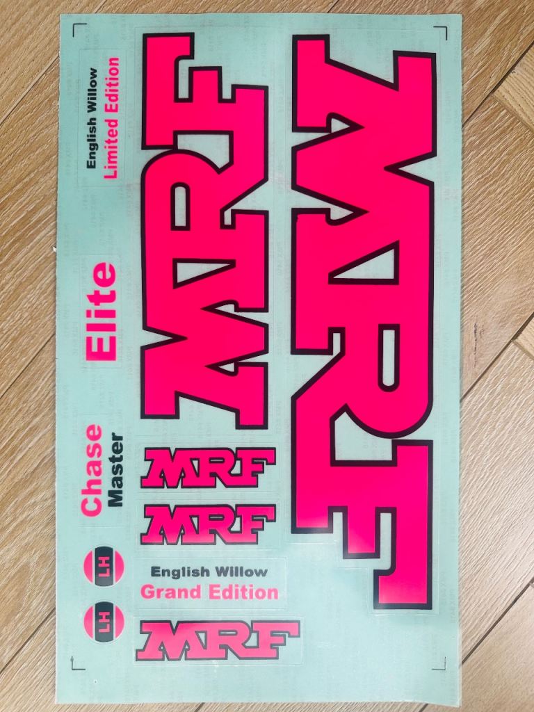 Rare Pink MRF Bat Sticker – Unique Cricket Bat Decal Exclusive Color