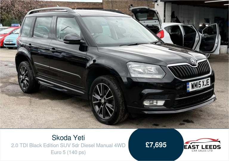 2015 Skoda Yeti 2.0 TDI Black Edition SUV 5dr Diesel Manual 4WD Euro 5 (140 ps) SUV Diesel Manual