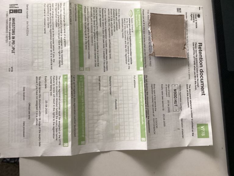 N900HUT private registration up for sale