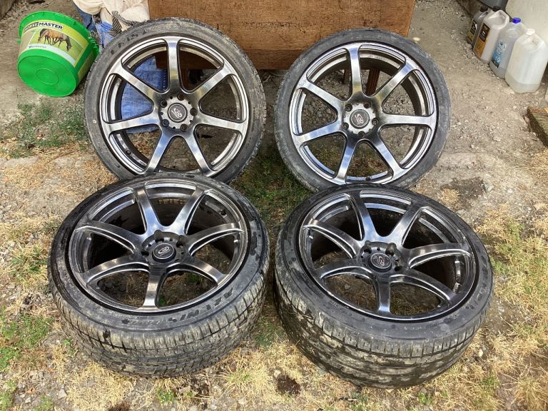 Rota Pro R alloys chrome black 5x114.3 skyline G35 V35 Stagea 350Z