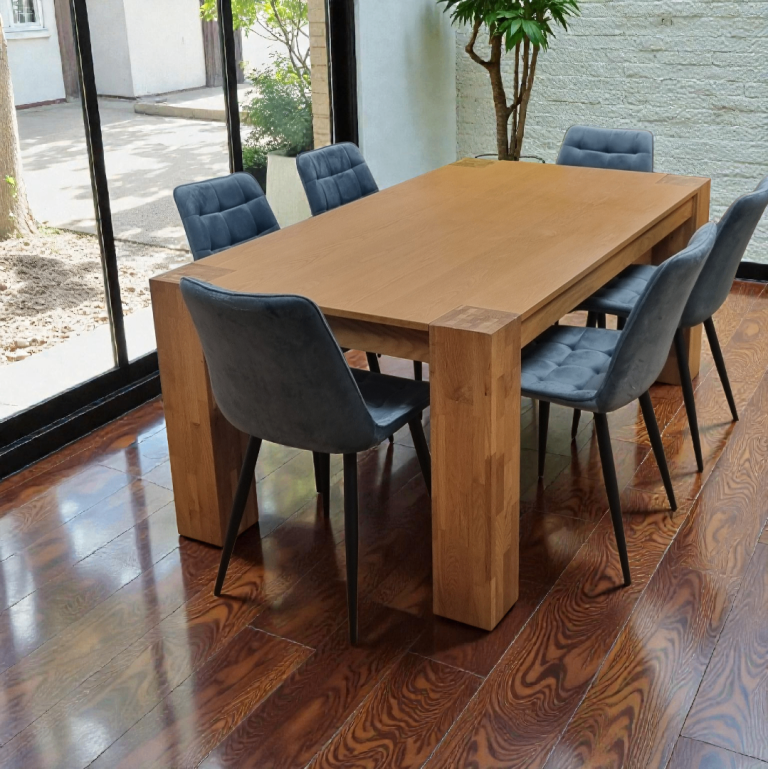 DINNING TABLE SOLID WOOD WITH CHAIRS